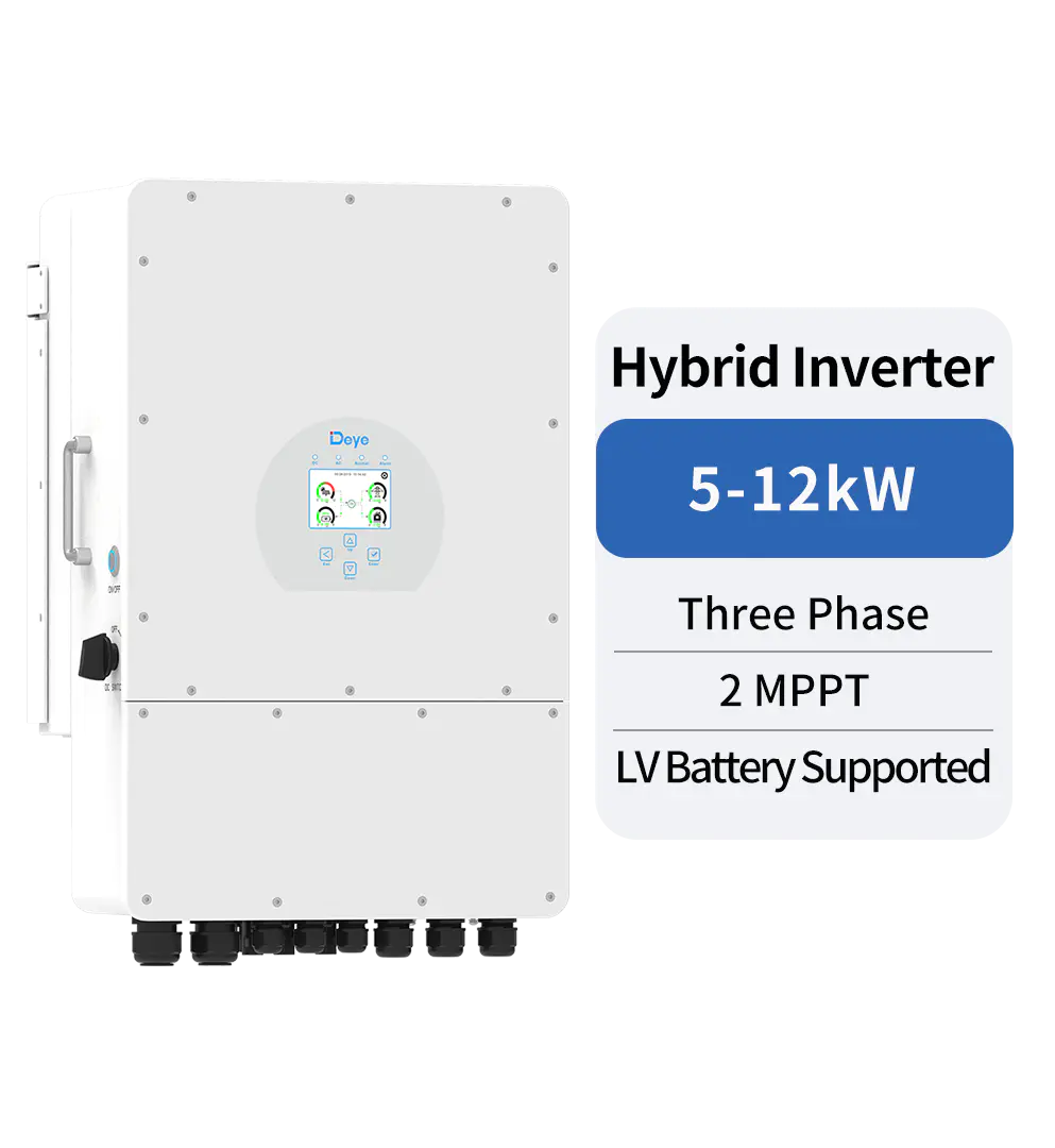 Deye 5 to 12kW three phase hybrid inverter product image